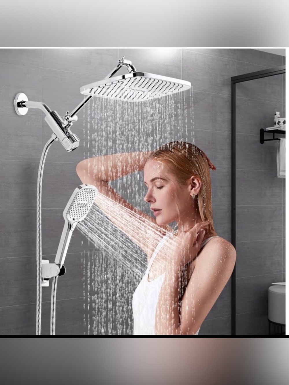 12" Rain Shower Head with Handheld Spray,